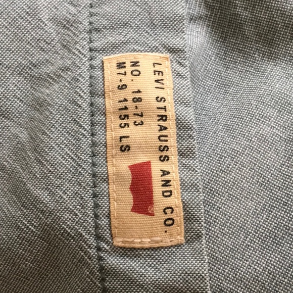 Levi’s Button Front Cotton Denim Shirt Blue Gray Sz S - Picture 7 of 8